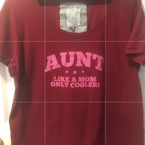 AUNT T-shirt burgundy color 2X